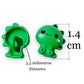 2 dije de Dinosaurio pewter esmaltado