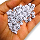 50 happy face blanco y negro, caritas para pulseras, abalorios para bisutería