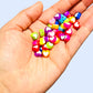 25pz corazón colores con centro blanco