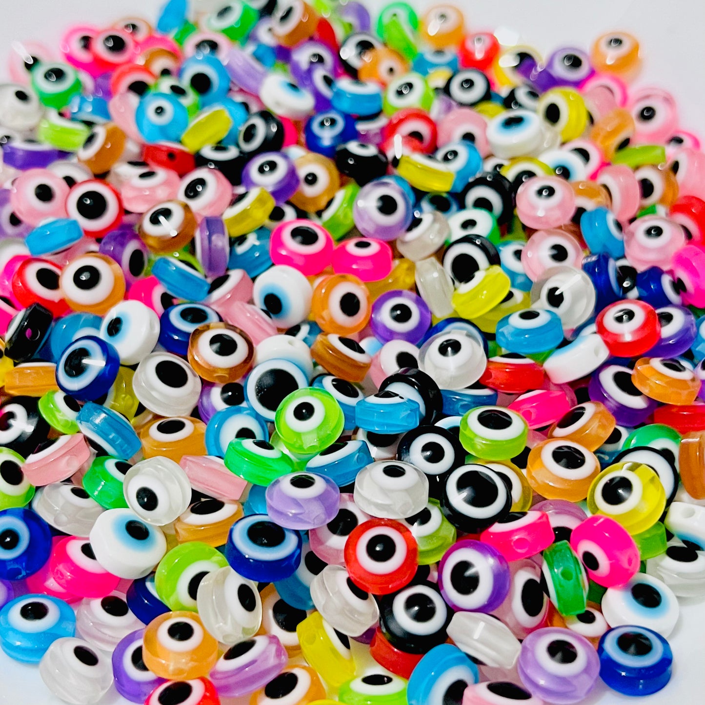 100 piezas ojo turco de acrílico #8 de colores