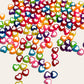25pz corazón colores con centro blanco