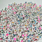 250 gr de letra blanco con color