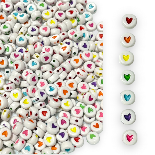 500 piezas corazones de colores