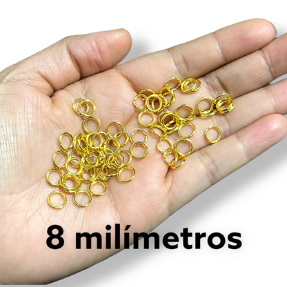 25 gr de Argolla metálica para bisutería, argollitas de metal