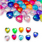 100 corazón tornasol de colores
