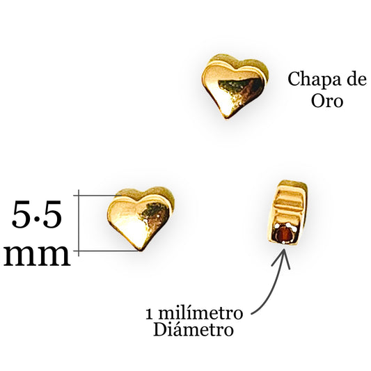 Corazón mini de Chapa de oro