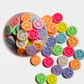 25 carita happy face plana de colores