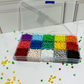 Kit +4000 cuentas para pulseras, caja con chaquiron de colores