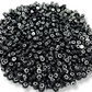 50 happy face negro con blanco para pulseras, abalorios para bisutería