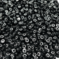 50 happy face negro con blanco para pulseras, abalorios para bisutería