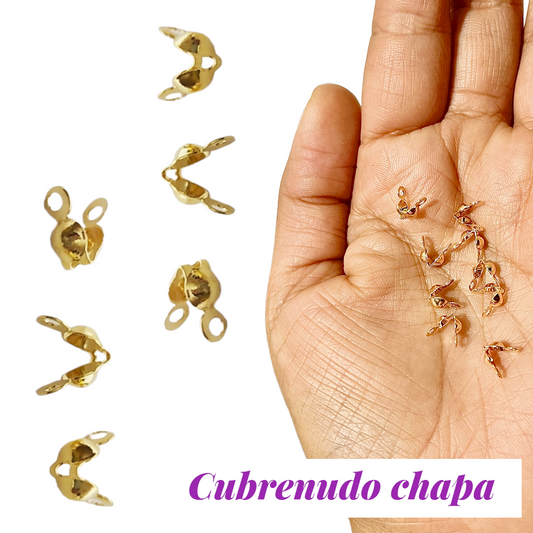 50 piezas de cubrenudo de Chapa de oro